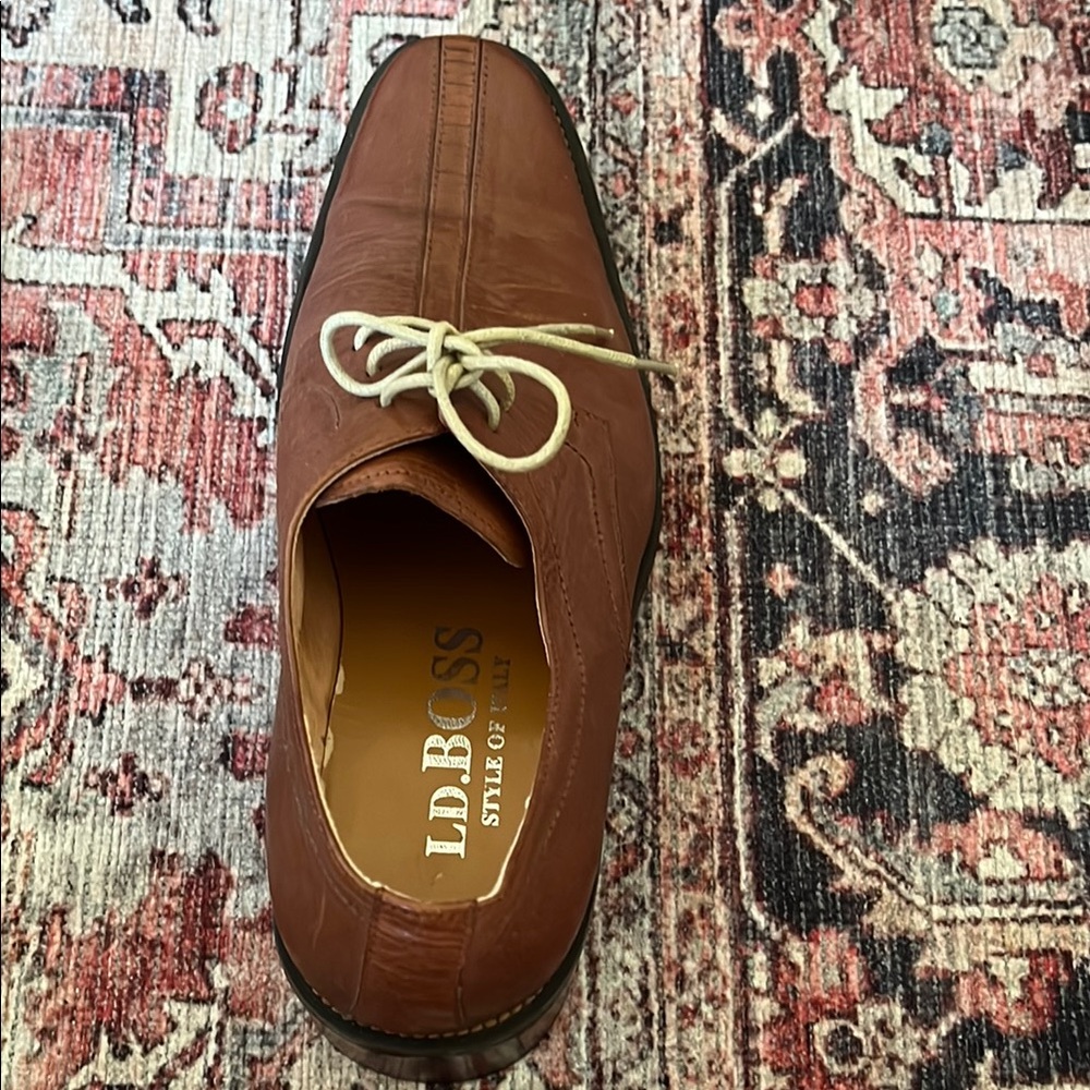 LD. Boss Tan Brown Oxford Men Shoes - Picture 17 of 17